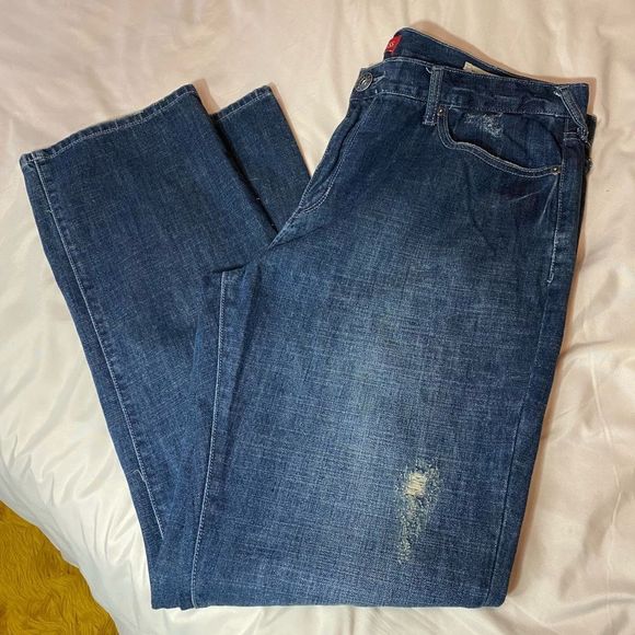 Guess Other - 𝅺•guess• Slim Straight Del Mar Med Rinse Distressed Jeans